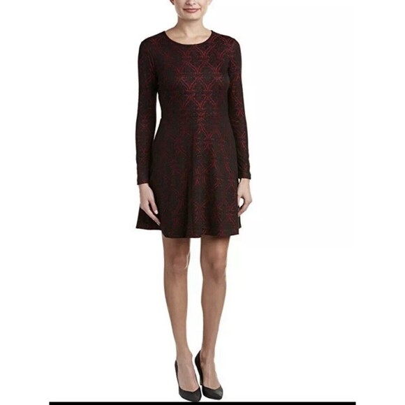 Kensie Women’s Pullover Dress Size S Long Sleeve Knee Length Round Neck - Picture 1 of 14